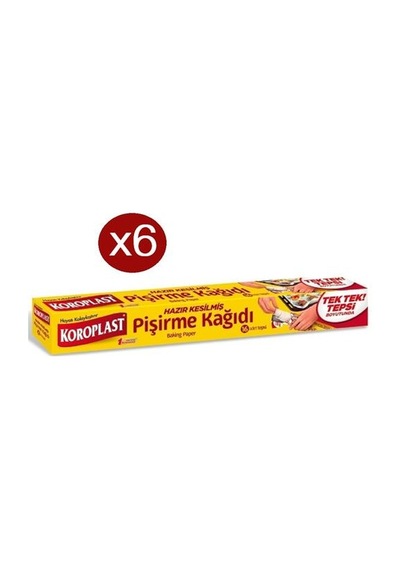 Koroplast Pişirme Kağıdı - Hazır Kesilmiş X 6 Paket 42X37