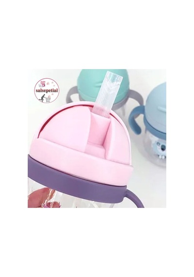 250ml Figürlü Pipeti Suluk Bebek Matara Sevimli Su Şişesi Bebek Pipetli Biberon Matara Pembe