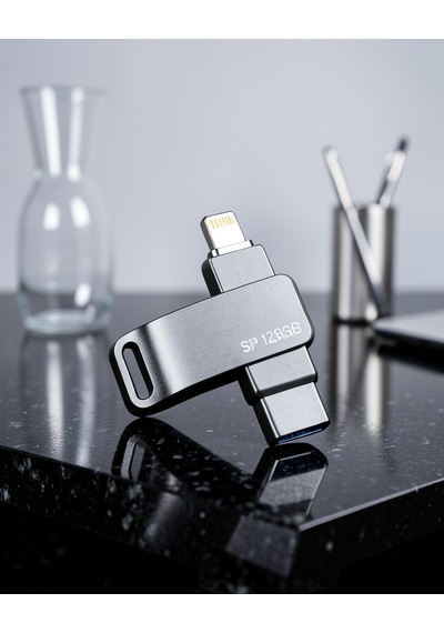128gb Çok Amaçlı Usb Flash Bellek Lightning Ve Type C Girişli 128gbıphoneotg-5