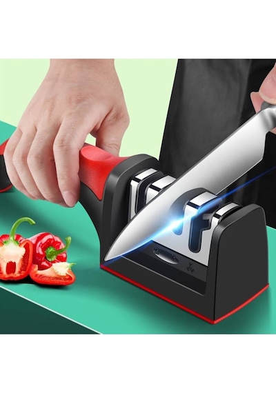 Bıçak Bileme Aparatı 4 Oluklu Pratik Ve Dayanıklı Bıçak Taşlama Bileme Aleti