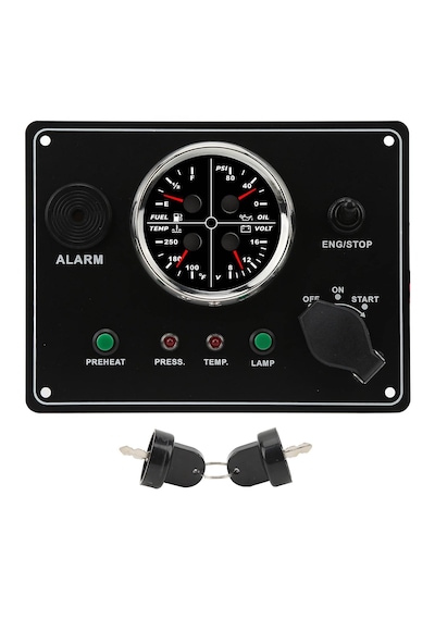 Sealux Marine 4/1 Göstergeli Alarmlı Anahtarlı Switch Panel Seti