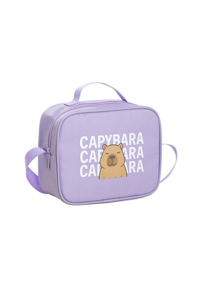 Capybara Orijinal Lisanslı Beslenme Çantası Eğlenceli Tasarım Lila