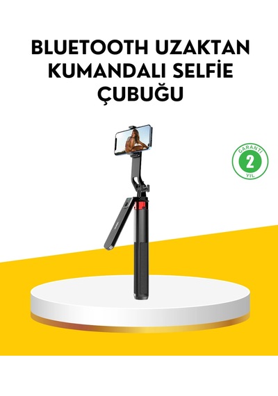 Tripodlu Selfie Çubuğu Uzaktan Kumandalı Canlı Yayın Uyumlu diğer