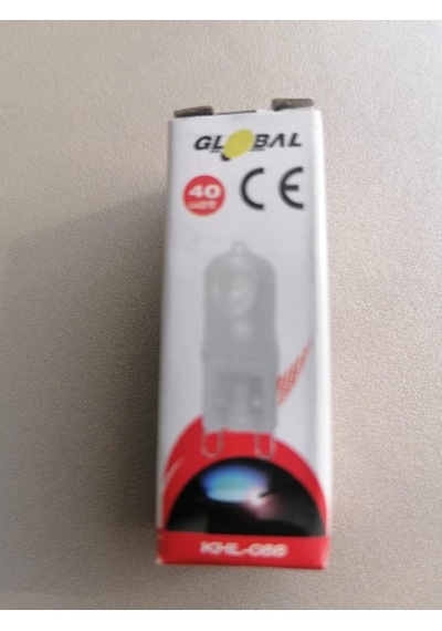Global G9 Duylu 40 Watt Buzlu Halojen Ampul Sarı Işık Boy:3,5 Cm En:1,2 Cm 2 Li Paket