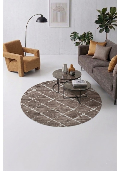Kaymaz Tabanlı Halı Kesme Yolluk Salon Koridor Mutfak Yatak Odası Halısı Daire 3001 Kahve