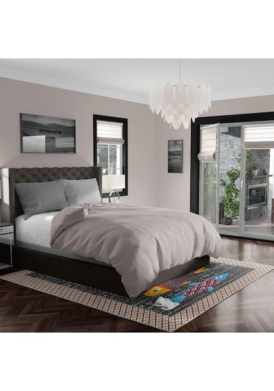Kaymaz Taban Yıkanabilir Halı Mutfak, Salon, Yatak Odası İçin Modern Dijital Baskı Halı Slnhalı87 - 364 Çok Renkli