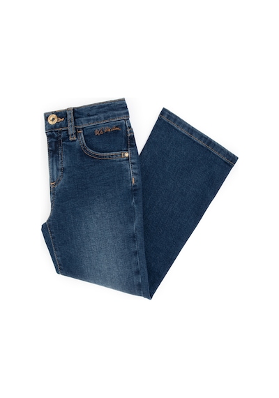 U.S. Polo Assn. Kız Çocuk Mavi Slim Flare Fit Jean Pantolon 50317872-DN0022