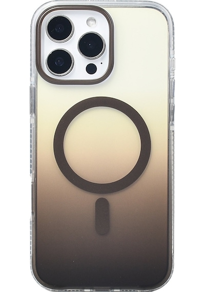 Apple Uyumlu iPhone 16 Pro Max Kılıf M-safe Şarj Özellikli Transparan Renk Geçişli Mkst Toros Kapak - Rose Pembe Pembe
