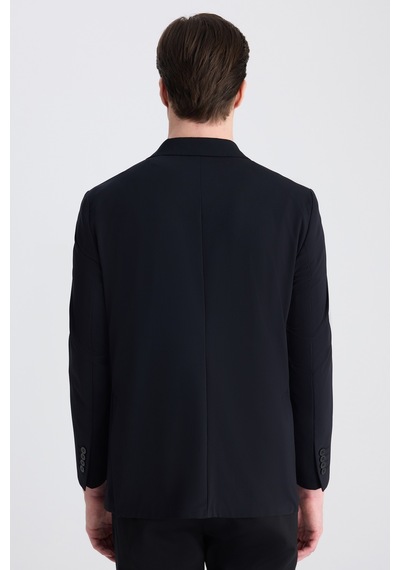 D's Damat Ds Damat Comfort Siyah Düz Kumaş Ceket 5hc04st15404m 001