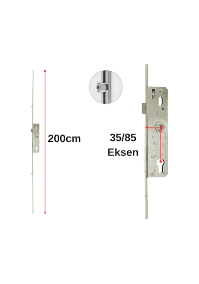 Endow 200 Cm Kilitli Kapı İspanyolet Metal Gövde 35/85