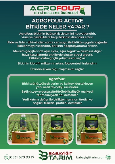Agrofour Active Sıvı Bitki Gübresi 5 Lt