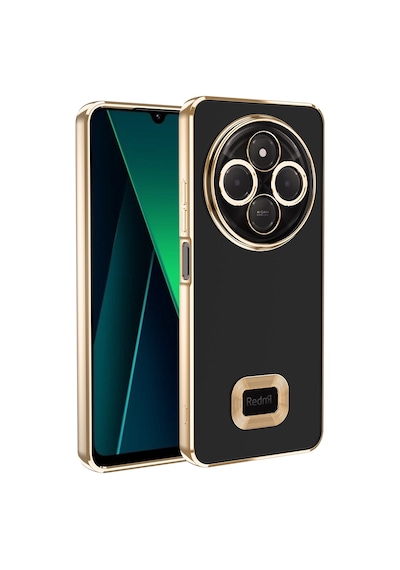 Zore Redmi 14c 4g Kılıf Kamera Korumalı Logo Gösteren Ogaa Omega Kapak - Siyah