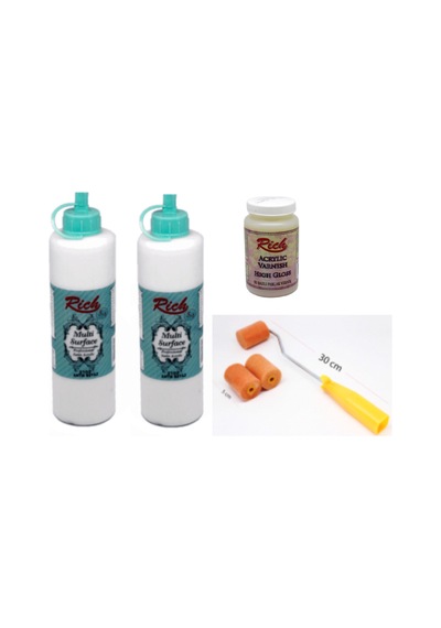 Rich Multi Surface Boya 2 Adet 500 Cc. Antik Beyaz+Set