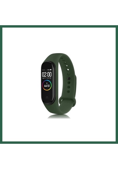 Bezos Mi Band 7 Uyumlu Klasik Kordon - Haki Yeşil Bzs01