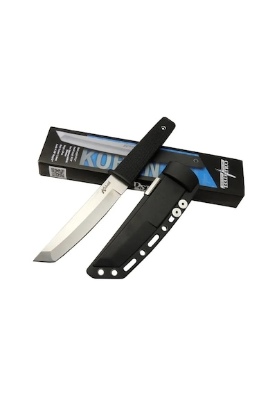 Cold Steel Aus 8a Kobun Tanto Outdoor / Av Bıçağı 25cm - Kılıflı, Kutulu, Siyah Plastik Sap