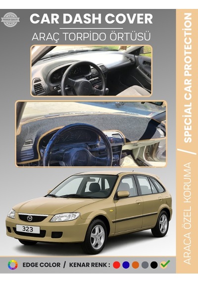 Mazda 323 Bj Hatchback 1998-2003 Torpido Örtüsü Panel Koruma Torpido Koruma Tam Uyum Uv Koruma - 151 Stiloto