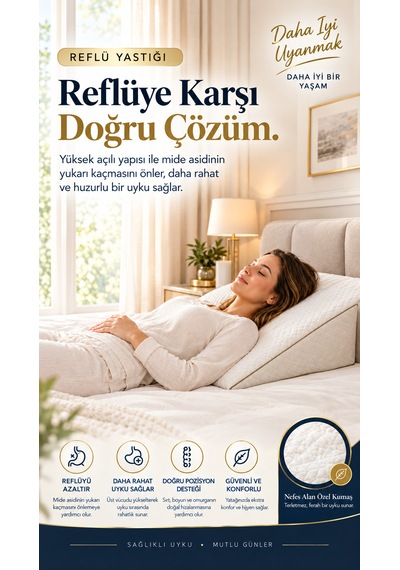 Reflü Destek Yastığı Beyaz