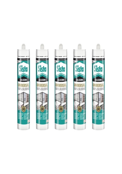 Sista Üniversal Silikon Şeffaf 280ml 5 Adet