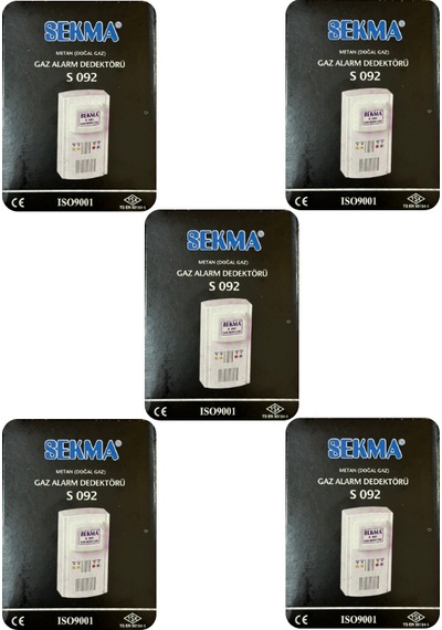 Sekma Doğal Gaz Metan Alarm Dedektörü S-092 5 Adet