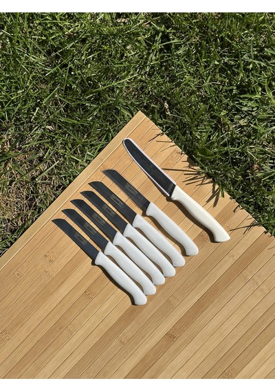 Solingen Beyaz Set- 6'lı Meyve Bıçağı+1 Sebze Bıçağı-243 Beyaz