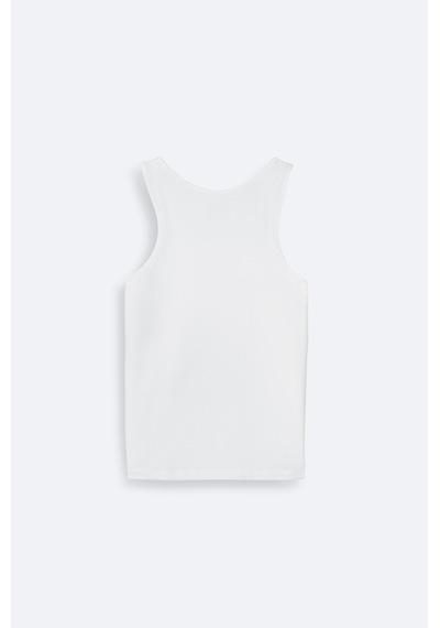 Avva Erkek Beyaz Pamuklu Basic Regular Fit Atlet B009540