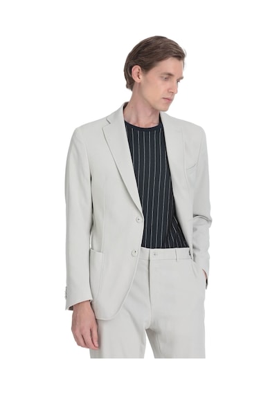 Hatemoğlu Keten Slim Fit Mono Yaka Casual Takım Elbise 36436 Keten D.