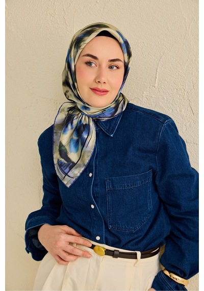 Silk Home Twill İpek Eşarp 11502-06 Su Yeşil