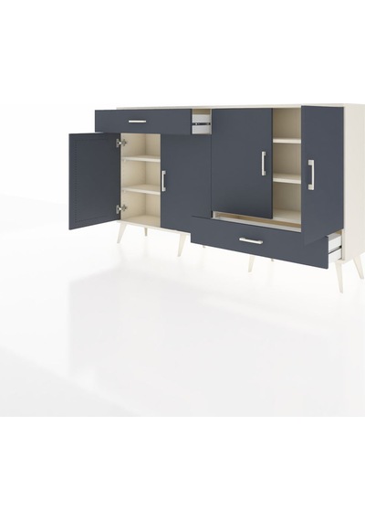Arges Konsol 5 Raflı 2 Çekmeceli 4 Kapaklı 176x30x99 Aytaşı-antra Aytaşı-antrasit Arges Konsol 5 Raflı 2 Çekmeceli 4 Kapaklı 176x30x99 Aytaşı-antra Aytaşı-antrasit