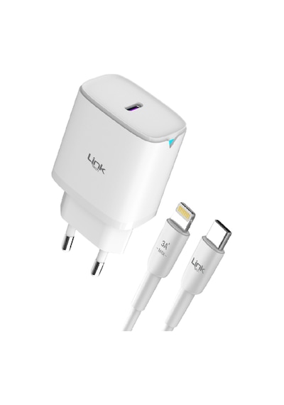 LinkTech C313 30W PD GaN3 Type-C - Lightning Kablolu Şarj Aleti Set