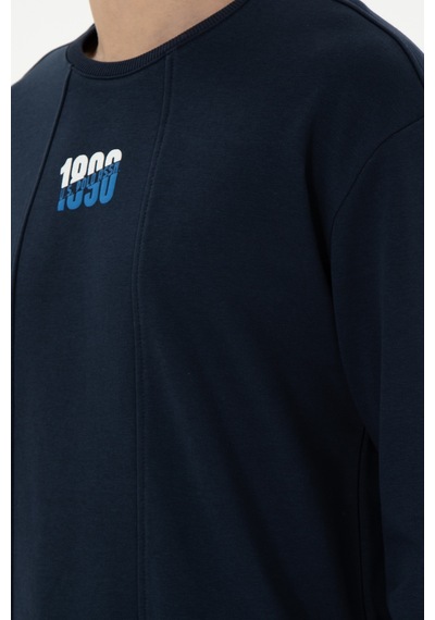 U.S. Polo Assn. Erkek Comfort Fit Bisiklet Yaka Lacivert Sweatshirt 50293430-VR033