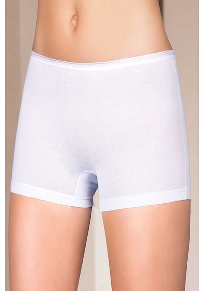 Berrak 3'lü Paket Beyaz Kadın Boxer Beyaz