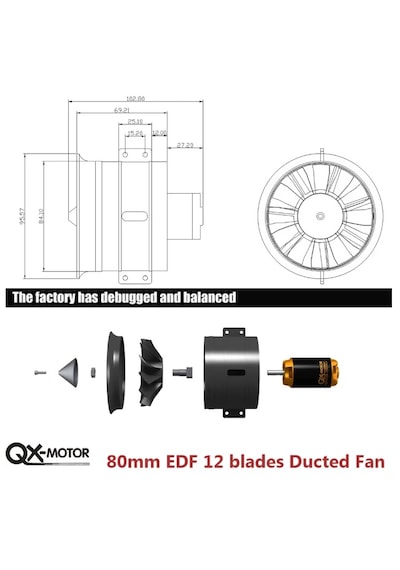 Qx-motor Qf3748/3538 80mm