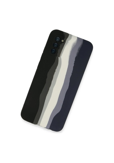 Flzdgnkr Newface Samsung Galaxy A03s Kılıf Ebruli Lansman Silikon - Siyah-lacivert