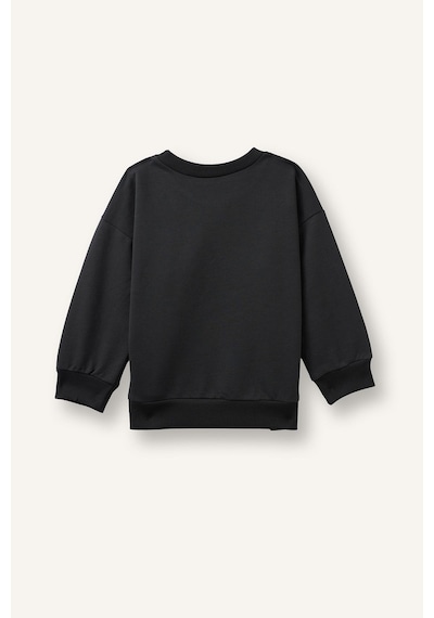 Defacto %100 Pamuk Oversize Kaplan Baskılı Ve Yazılı Uzun Kollu Sweatshirt Erkek Bebek I3806a526wnar202 Antrasit-ar202