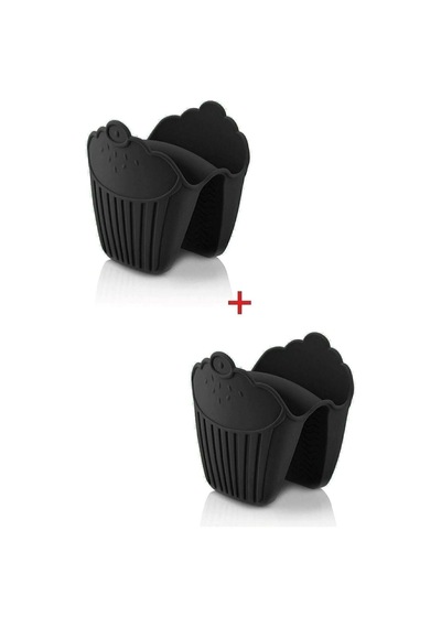 2'li Silikon Cupcake Kırmızı Fırın Eldiveni, Tepsi Tutacağı, Mikrodalga Tutacak, Yanmaz Eldiven Sili Diğer