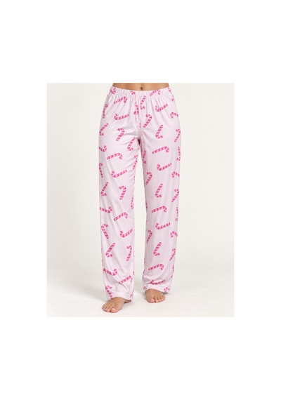 Fit Women Kadın Premium Desenli Rahat Kesim Pudra Pijama Altı 4773
