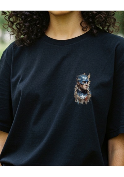 Malbora Tasarımlı Baskılı T-shirt Siyah