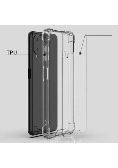 Samsung Uyumlu Galaxy A22 4G Kılıf Şeffaf Nitro Anti Shock Kapak Renksiz
