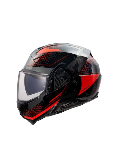 Ls2 Advant 2 Astral Çene Açılır Kask Kırmızı - Siyah