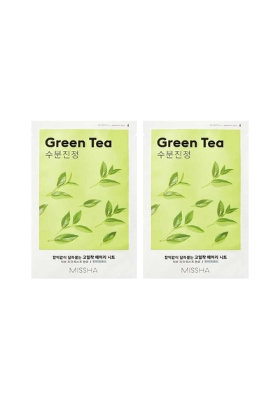 Yeşil Çay Özlü Nemlendirici Yaprak Maske 1ad Airy Fit Sheet Mask Green Tea 2li Paket