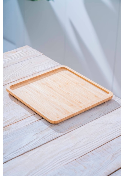 Bambu Kare Sunum 25 Cm Çok Renkli