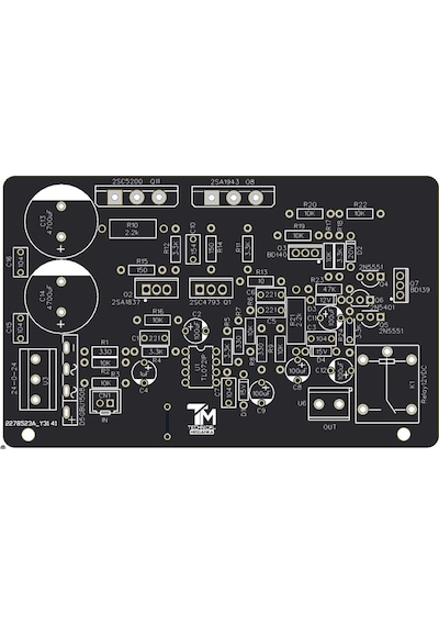 100 Watt Mono Hoparlör Koruyuculu Op-Amp Amfi Devresi 2Sc5200