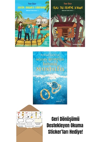 Antik Mısır A Gidiyoruz Eğlenceli Tarih Serisi 2 + Cilalı Taş Devri Ne Seyahat Eğlenceli Tarih Serisi 1 + Sana Sevgim Bitmiş Mustafa