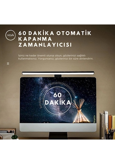 Powermaster Pm-29315 Asimetrik Göz Koruyucu Monitör Işık Barı 51cm 3 Renk Modlu
