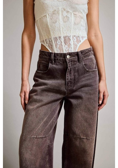 Defacto Wide Leg Geniş Bol Paça Bilek Boy Jean Pantolon G2909ax25aubn336 Kahve