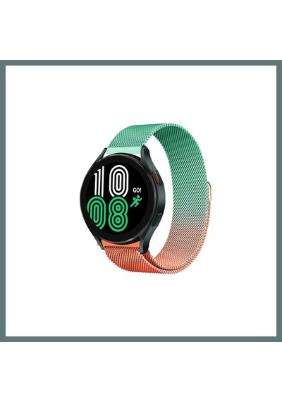 Ventra Watch 20mm Metal Mıknatıslı Kordon - Turuncu-yeşil Ventra