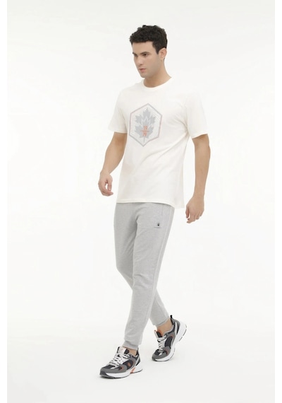 Lumberjack M-ct107 Basıc Jogger Erkek Eşofman Altı Cepli Fermuarlı Gri Melanj