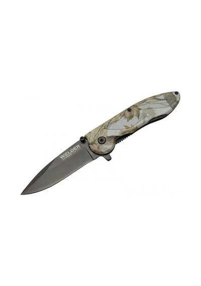 Çakı Yaprak Desenli 19,5 Cm Yarı Otomatik , Kemerlikli