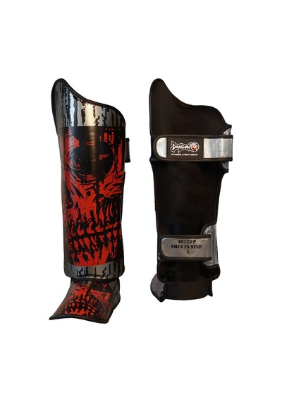 Dragondo 40723-p Skull Kaval Ayak Koruyucu Muay Thai Kaval Koruyucu Kırmızı