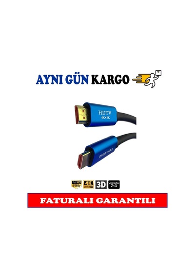5Mt V2.0 Hdtv 4K Ultra Hd 3D 60Hz 2160P Altın Kaplama Kablo